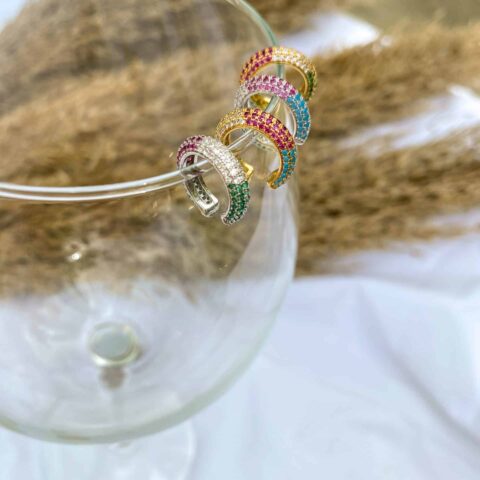 Colorful Ear Cuffs With Zircon