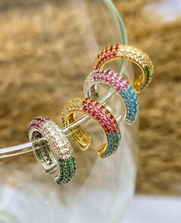 Colorful EarCuff With Zircon