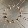 Gold Zodiac With Pearl 15 Gold Zodiac With Pearl