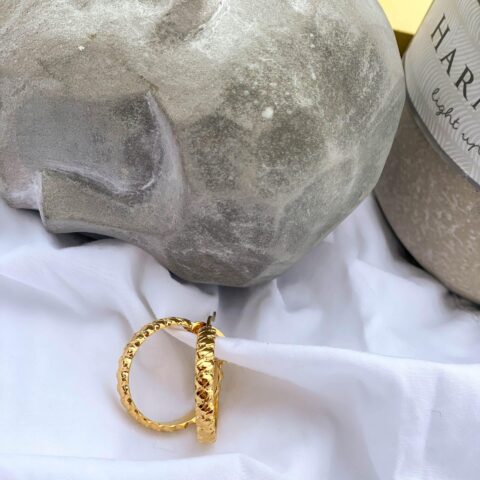 Groovy Stainless Gold Hoops