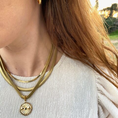 Groovy Stainless Gold Hoops