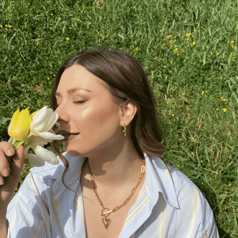 Groovy Stainless Gold Hoops