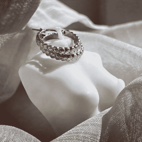 Groovy Stainless Silver Hoops