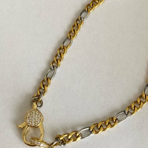 Zircon Clip With Stainless Steel Chain