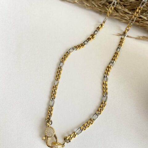 Zircon Clip With Stainless Steel Chain