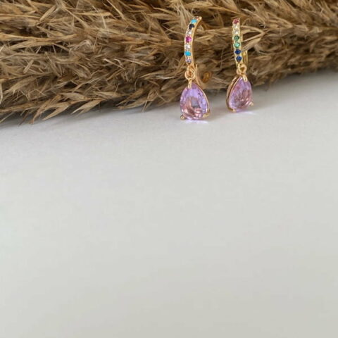 Κρίκοι με σταγόνα ζιργκόν