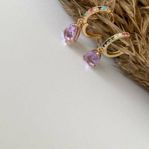 Κρίκοι με σταγόνα ζιργκόν