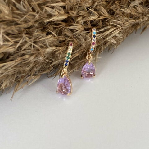 Κρίκοι με σταγόνα ζιργκόν