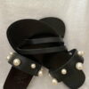 Leather Sandals With Pearls 2 Leather Sandal With Pearls