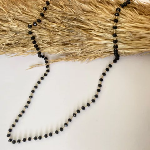 Rosario with black crystal stones3