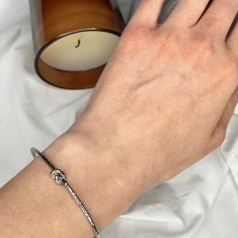 Bangle With Knot Silver