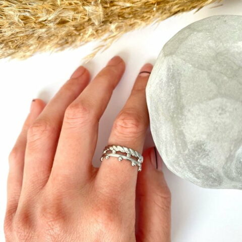 Double ring silver