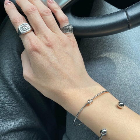 Bangle With Knot Silver