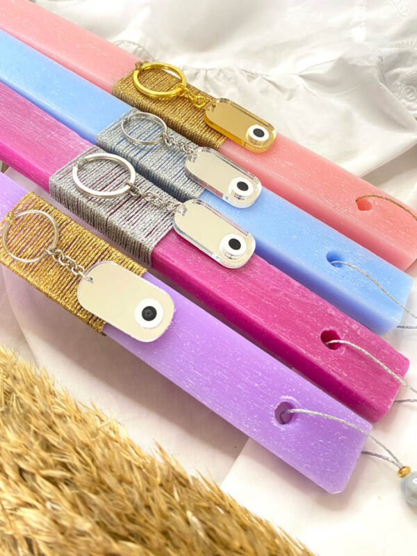 Easter candle with eye keychain
