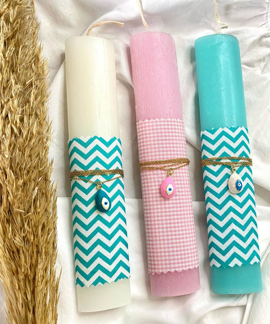 Easter Candle With Eye Necklace