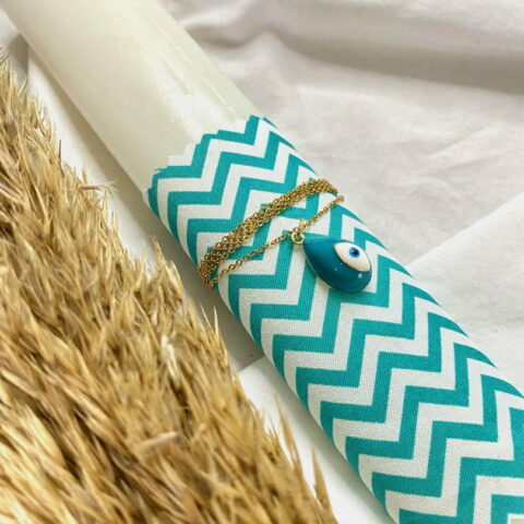 Easter candle with eye necklace 3