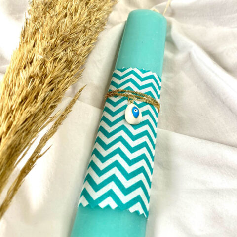 Easter candle with eye necklace 4
