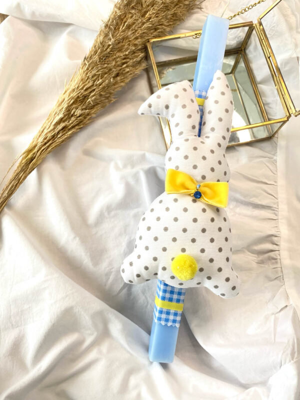 Easter candle with rabbit