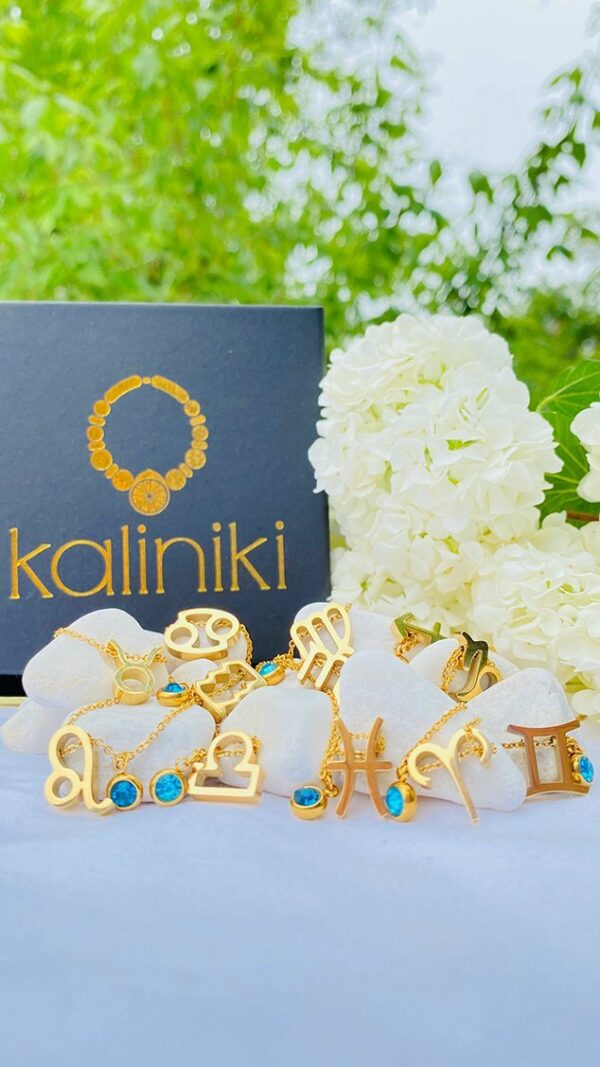 Gold Zodiac With Swarovski Stainless Steel