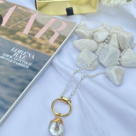 Rosario With Lilac Zircon