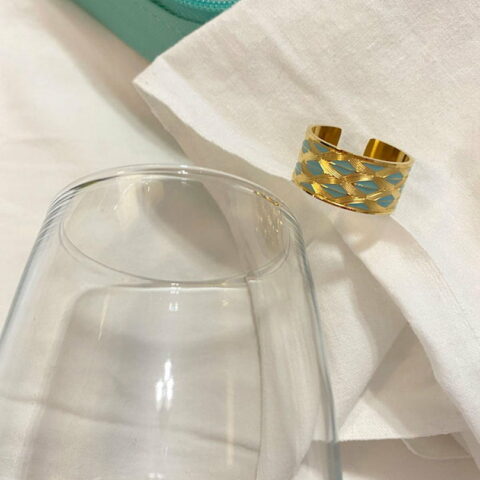 Grid Ring (Light Blue)