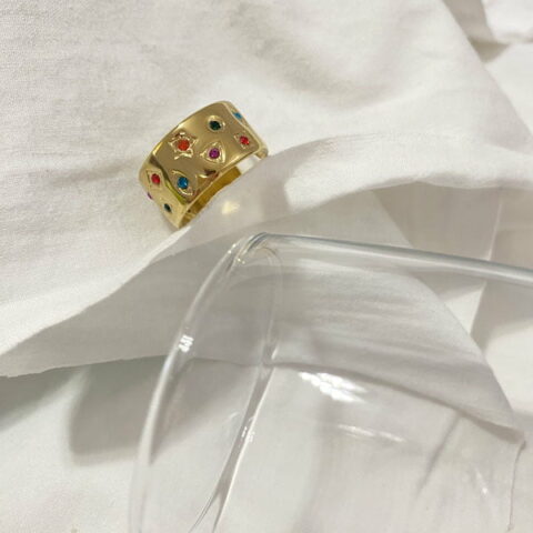 Multi Color Zircon Ring