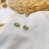 Eye Earrings Blue-White
