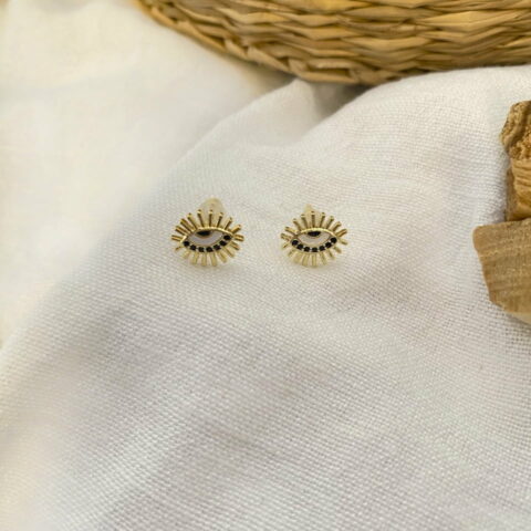 Eye Earrings Black