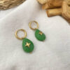 Green Sparkle Earrings