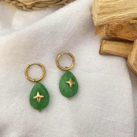 Green Sparkle Earrings
