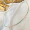 Tiny Bead Necklace(Green-Pink)