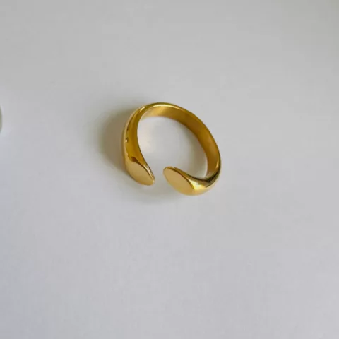 Δαχτυλίδι από ανοξείδωτο ατσάλι, ανοιχτού τύπου, προσαρμόσιμο.