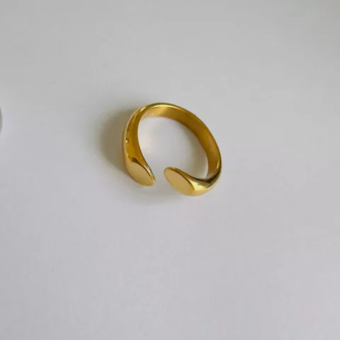 Δαχτυλίδι από ανοξείδωτο ατσάλι, ανοιχτού τύπου, προσαρμόσιμο.