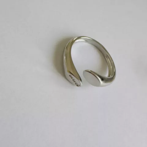 Δαχτυλίδι από ανοξείδωτο ατσάλι, ανοιχτού τύπου, προσαρμόσιμο.