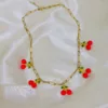 Ember necklace 5 Κολιέ Ember με επιχρυσωμένα στοιχεία και ατσάλινη αλυσίδα, 40+5 εκ. Μίνιμαλ κομψότητα για layering ή μοναδική εμφάνιση.