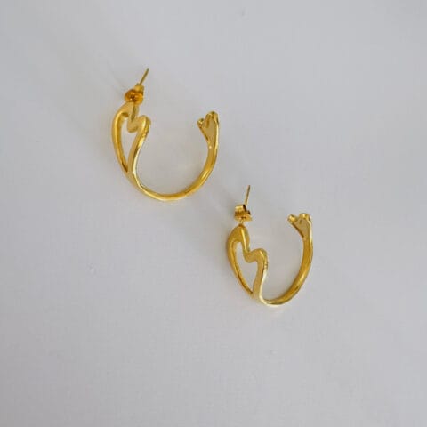 Daphne earrings – 3 cm stainless steel hoop earrings